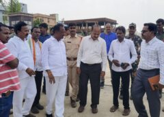 MLA GSR inspects mega job fair arrangements at Pushpa Grand Convention