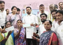 MLA Chadalawada presented CM Relief Fund cheques
