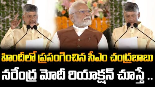 "CM Chandrababu Speaks in Hindi — PM Modi's Reaction Goes Viral!"