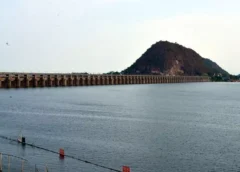Water flowing into the Krishna River