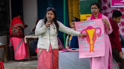 Dr. Sandhyarani, awareness for women on menstrual hygiene..