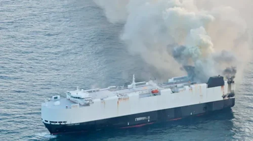 Cargo Ship Bound for Mexico Sinks in Pacific After Fire