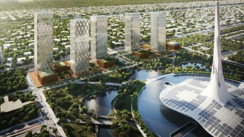 Construction of five administrative towers at a cost of Rs 3,673 crore