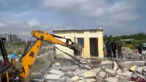 HYDRA Demolishes Illegal Ventures on 317 Acres of Government Land in Gajularamaram