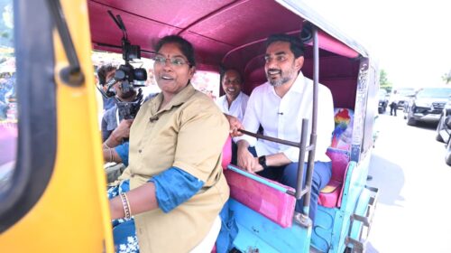 Nara Lokesh Hails Woman Auto Driver Swarnalatha, Assures Support for Women's Financial Empowerment