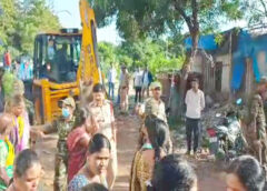 Kondapur Bixapathi Nagar Demolition: HYDRA Razes Illegal Structures Amidst Heavy Police Presence
